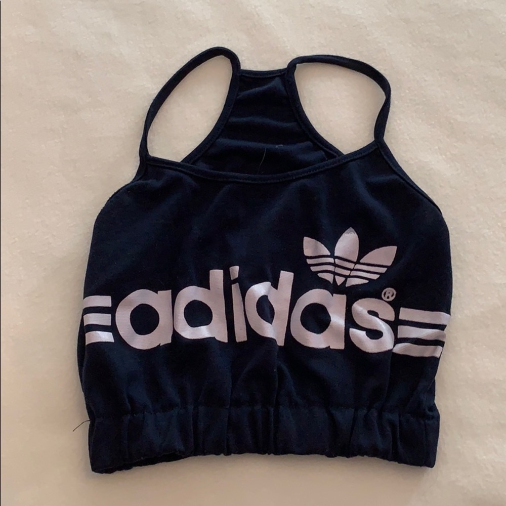 Addidas crop halter tank